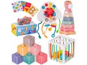 Zabawki Sensoryczne Miękkie klocki 6w1, Gryzak, Sensoryczna Wieża Karty Dla Dzieci
