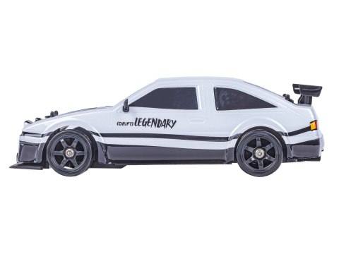 DUŻY Samochód Do Driftu Auto RC Drift 1:16 2,4 GHz PARA DYM Biała Toyota 4WD LED