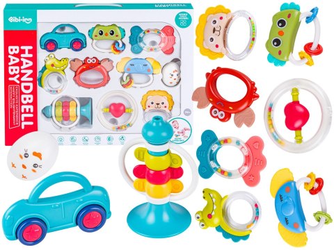 Grzechotka Gryzak 10 szt. Sensoryczna Zabawka Dla Dzieci Zestaw Grzechotek Gryzaków