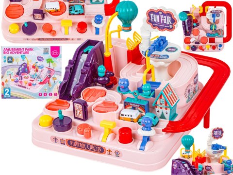 Interaktywny Tor Przeszkód + Pojazdy, Zjazd Samochodowy Parking Zjeżdżalnia