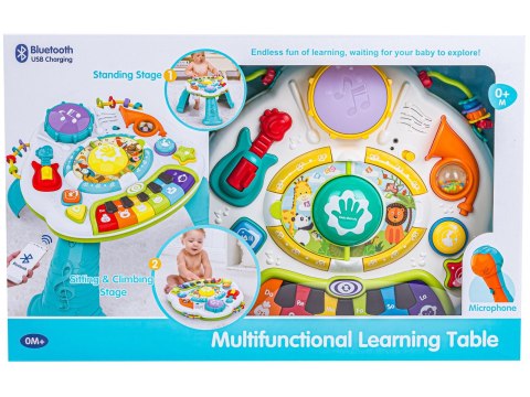 Multifunkcyjny Edukacyjny Muzyczny Stolik Dla Dzieci Pianinko Mikrofon