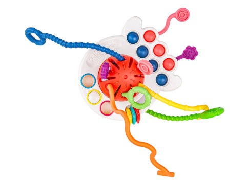 Ośmiornica Sensoryczna wielofunkcyjna zabawka dla dzieci Gryzak 4w1 edukacyjna + akcesoria