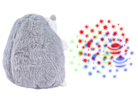 Pluszowy Jeż Jeżyk PROJEKTOR Maskotka Emituje Biały Szum Usypiacz Pomaga Zasnąć Zabawka Dla Dzieci