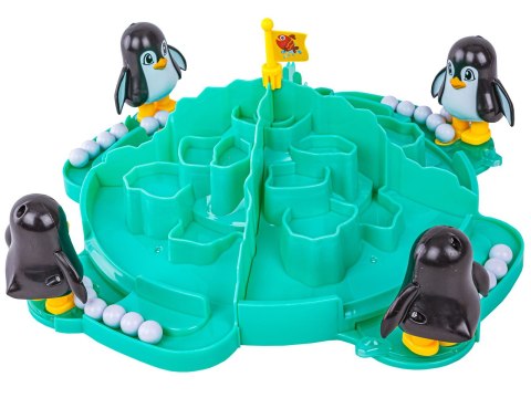 Rodzinna gra zręcznościowa, planszowa PINGWINKOWE PIŁKARZYKI, Piłka nożna "Penguins, Set, Go!"