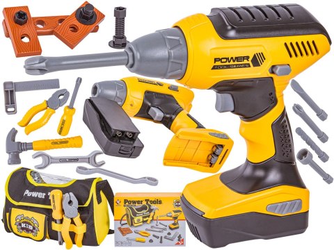 Torba Narzędziowa Zestaw Narzędzi Dla Małego Majsterkowicza, Wkrętarka + Akcesoria