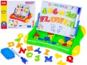 Wielofunkcyjna tablica magnetyczna 2w1, Pisak, Magnesy - literki, cyferki