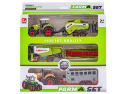 Zestaw 3 Pojazdów, Maszyny Rolnicze, 2 x Traktor, Kombajn, Farma