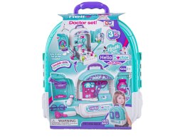 Zestaw Lekarski w Plecaku 3w1 Mały Doktor Walizka Plecak Domek Dla Lalek