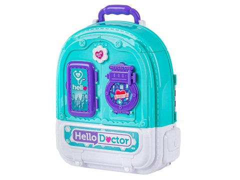 Zestaw Lekarski w Plecaku 3w1 Mały Doktor Walizka Plecak Domek Dla Lalek