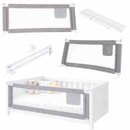 Barierka do łóżka ochronna zabezpieczenie blokada osłona 200cm szara