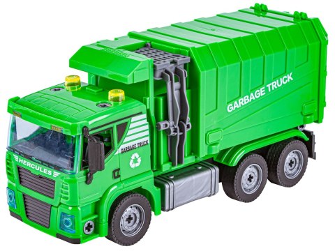 Ciężarówka Auto Samochód ŚMIECIARKA Do Rozkręcania W Walizce + Kosz Na Śmieci