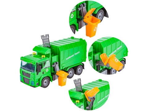 Ciężarówka Auto Samochód ŚMIECIARKA Do Rozkręcania W Walizce + Kosz Na Śmieci