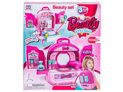 Domek Dla Lalek Toaletka W Walizce Plecak Zestaw 3w1 + Akcesoria