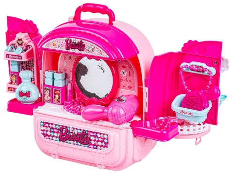 Domek Dla Lalek Toaletka W Walizce Plecak Zestaw 3w1 + Akcesoria