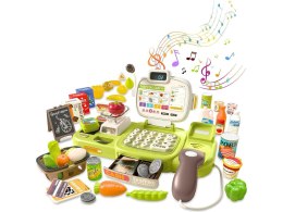 Edukacyjna sklepowa kasa fiskalna 30 El. Waga Kalkulator Czytnik Kodów Akcesoria