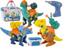 Klocki Konstrukcyjne DINOZAURY Do Skręcania I Rozkręcania Kuferek Wkrętarka Strzałki