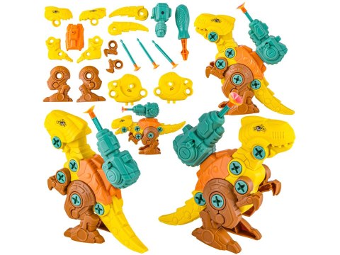 Klocki Konstrukcyjne DINOZAURY Do Skręcania I Rozkręcania Kuferek Wkrętarka Strzałki