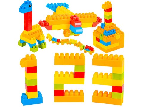 Klocki Konstrukcyjne Dla Dzieci Duży Zestaw Kolorowych Klocków 150 El. Układanka