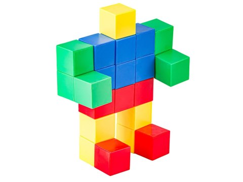 Klocki Magnetyczne 3D Konstrukcyjne KOSTKI BUDOWLANE Sześciany Zestaw Klocków 64 el.