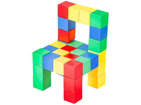 Klocki Magnetyczne 3D Konstrukcyjne KOSTKI BUDOWLANE Sześciany Zestaw Klocków 64 el.