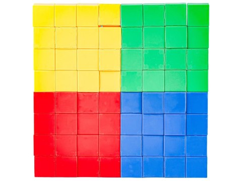 Klocki Magnetyczne 3D Konstrukcyjne KOSTKI BUDOWLANE Sześciany Zestaw Klocków 64 el.