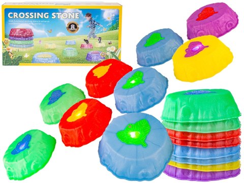 Ścieżka Sensoryczna Dla Dzieci ŚWIECĄCE KAMIENIE BALANSUJĄCE 8 Szt Trening Równowagi