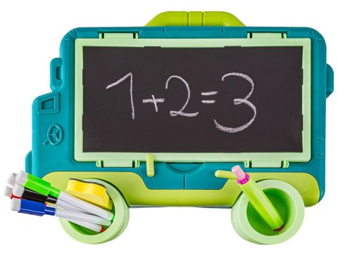 Wielofunkcyjna Dwustronna Tablica 2w1 Do Rysowania Malowania Zmazywalna Kredowa Stolik ZIELONA