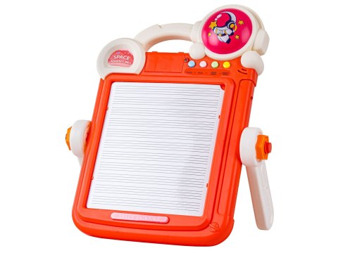 Wielofunkcyjna Dwustronna Tablica 2w1 Zmazywalna Klocki Układanka Edukacyjna CZERWONA