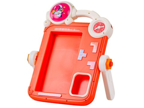 Wielofunkcyjna Dwustronna Tablica 2w1 Zmazywalna Klocki Układanka Edukacyjna CZERWONA