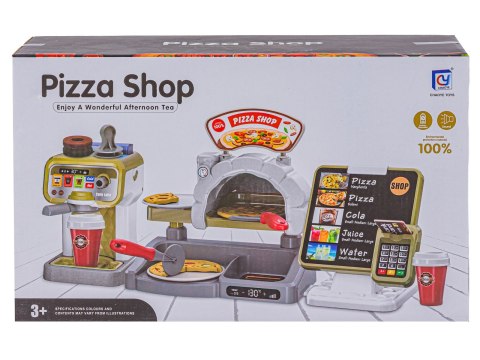 Zestaw do Pieczenia Pizzy Edukacyjna Zabawka Sklep Pizzeria Pizza Ekspres Do Kawy Kasa Fiskalna