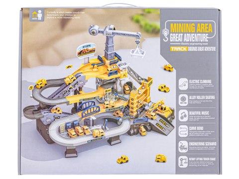 Zjazd samochodowy Tor Kulkowy PLAC BUDOWY Garaż Parking Zjeżdżalnia Dźwig