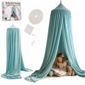 Baldachim dziecięcy nad łóżeczko kurtyna namiot tipi wiszący niebieski