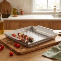 Koszyk do grillowania stalowy perforowany 34,5x30x5 cm