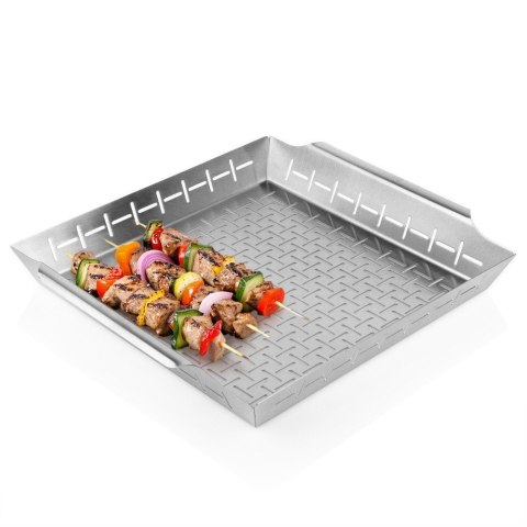 Koszyk do grillowania stalowy perforowany 39,5x35x6 cm