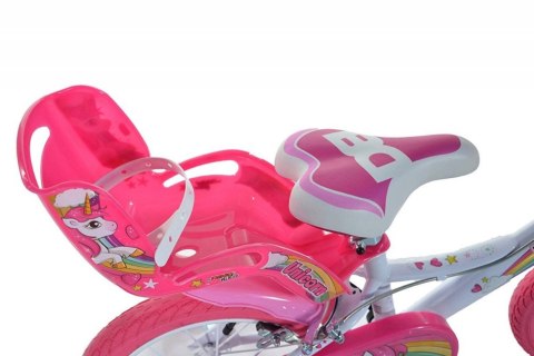 Rowerek Dziecięcy 16 Cali Jednorożec Unicorn Koszyk Fotelik Dino Bikes