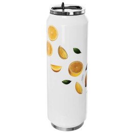 Kubek Termiczny Puszka Cytryny Bidon Stalowy na Kawę Herbatę ORION 700 ml