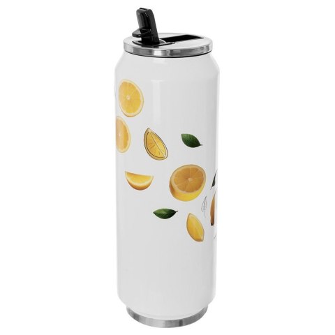 Kubek Termiczny Puszka Cytryny Bidon Stalowy na Kawę Herbatę ORION 700 ml