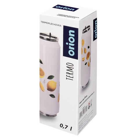 Kubek Termiczny Puszka Cytryny Bidon Stalowy na Kawę Herbatę ORION 700 ml