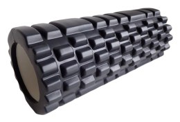 Roller Wałek do Masażu Masażer Czarny z Wypustkami KUBISPORT 33 x 14 cm