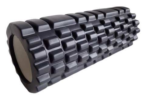 Roller Wałek do Masażu Masażer Czarny z Wypustkami KUBISPORT 33 x 14 cm
