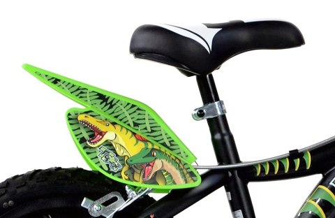 Rowerek Dziecięcy 16 Cali Dinozaur Dinosaur Czarny Hamulec Dino Bikes