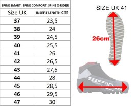Buty do Narciarstwa Biegowego Biegówki Damskie Spine Comfort+ SNS roz.38