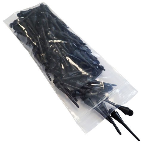 Groty Końcówki do Lotek Darta Plastikowe Czarne Soft KUBISPORT 1000 szt.