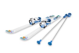 Narty Zjazdowe Dziecięce dla Dzieci Białe Plastikowe KUBISPORT 90 cm