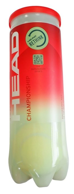 Piłki Piłeczki Tenisowe Do Tenisa Ziemnego Zestaw HEAD Championship 3 szt.