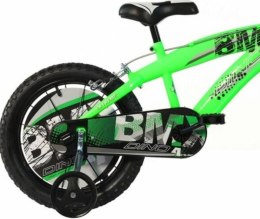 Rowerek Dziecięcy 14 Cali BMX Czarny Kółka Boczne Hamulec Dino Bikes