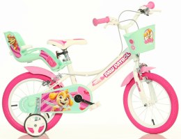 Rowerek Dziecięcy 14 Cali Psi Patrol dla Dziewczynki Hamulec Dino Bikes
