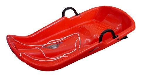 Sanki Bobslej Bob Plastikowe Czerwone z Hamulcami KUBISPORT 79 cm