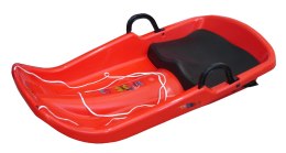 Sanki Bobslej Plastikowe Czerwone z Hamulcami Siedziskiem KUBISPORT 82 cm