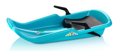 Sanki Bobslej Plastikowe Lazurowe z Hamulcami Siedziskiem KUBISPORT 86 cm